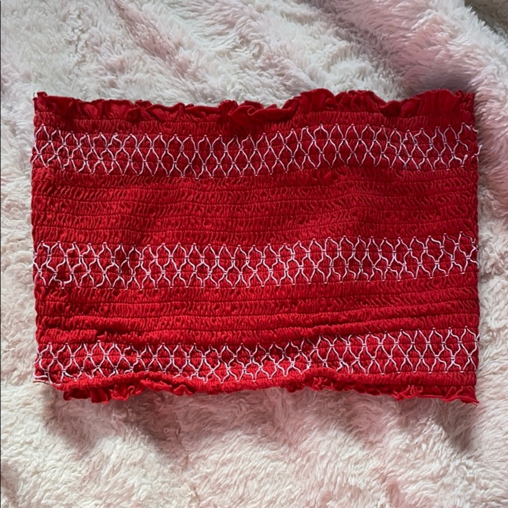 Garage Red Tube Top
